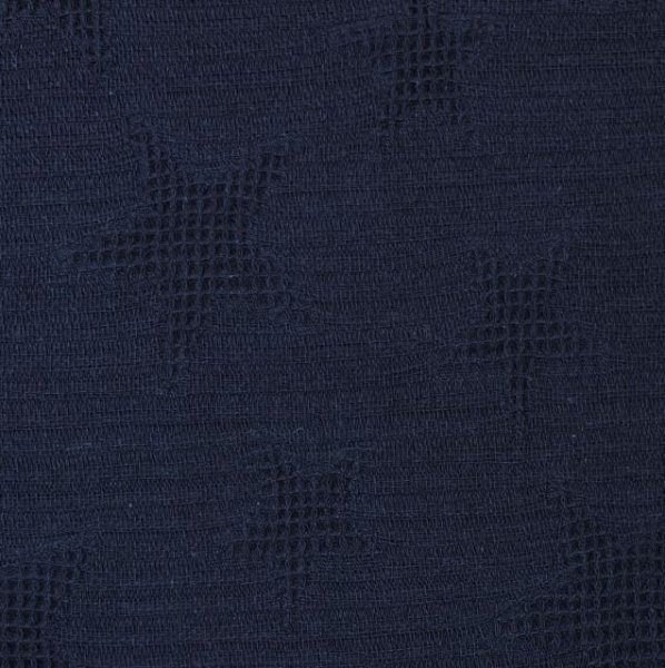 Jacquard Waffelpique Baumwolle - Star - navy