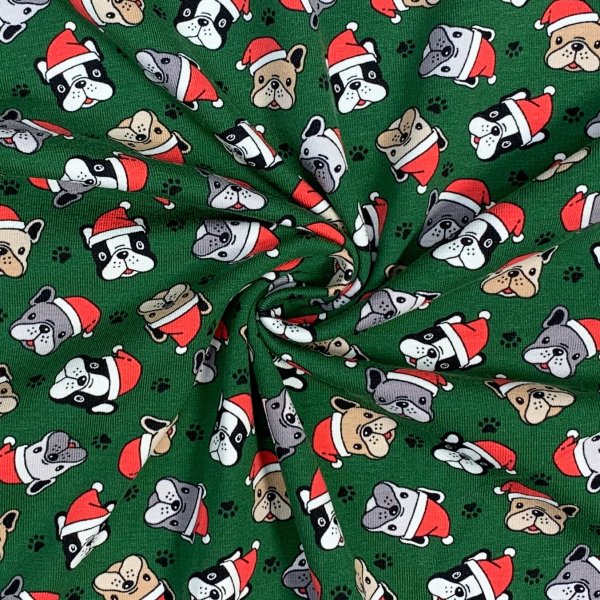 Jersey - Christmas Bulldog - green