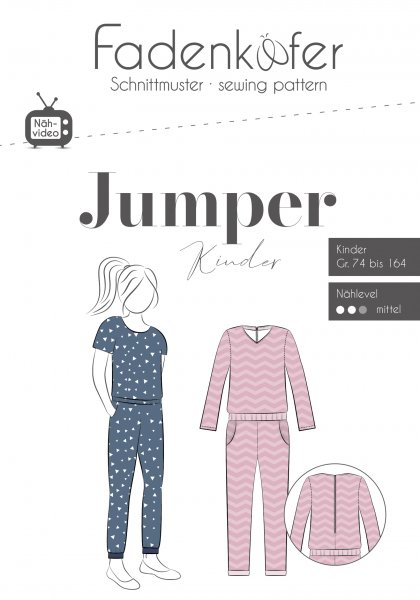 Papierschnittmuster - Jumper - Kinder - Fadenkäfer