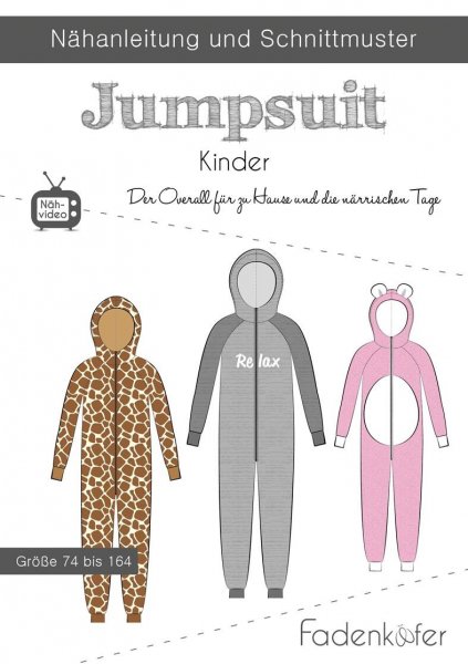 Papierschnittmuster - Jumpsuit - Kinder - Fadenkäfer