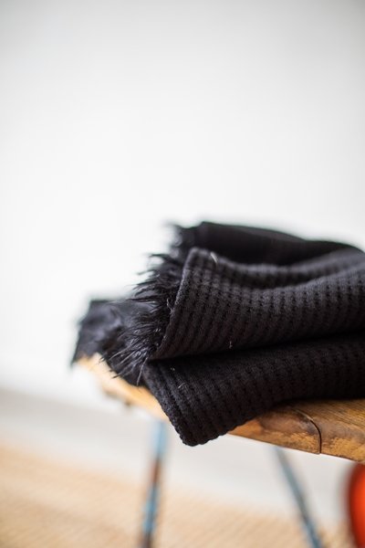 Viskose - Waffel Knit - black - Mind the Maker