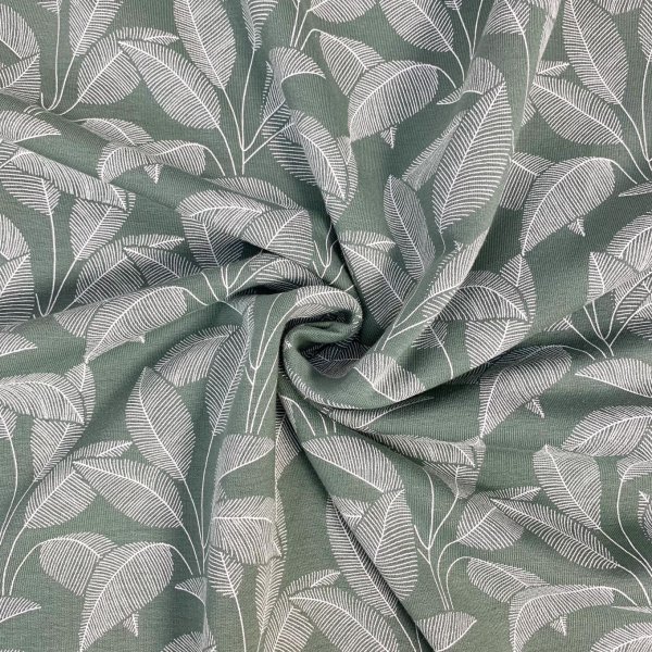 Bio French Terry - Leaves - dusty green