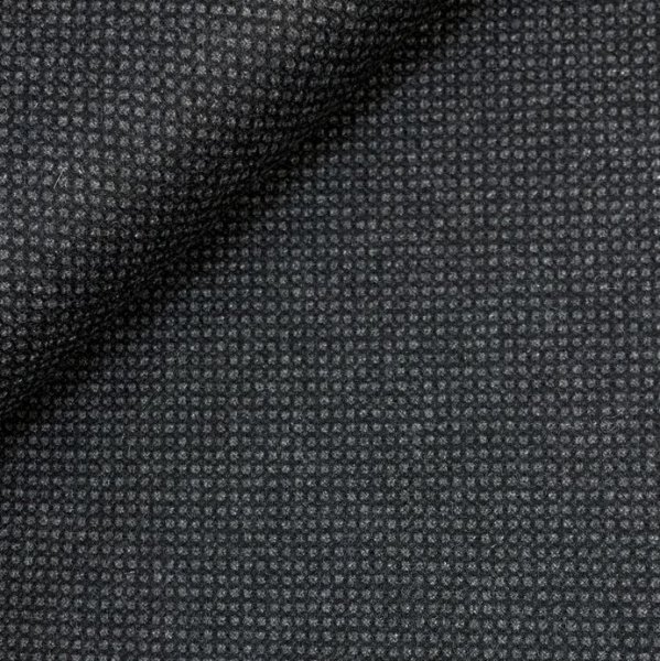 RESTSTÜCK 1,60m !!! - Tweed - Matteo - schwarz/dunkelgrau - made in Italy