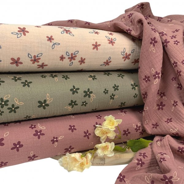 Musselin - Amelie Flowers - mauve