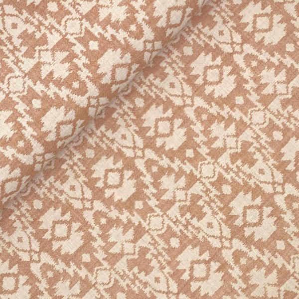 Musselin Jacquard - Aztec - cognac/ecru