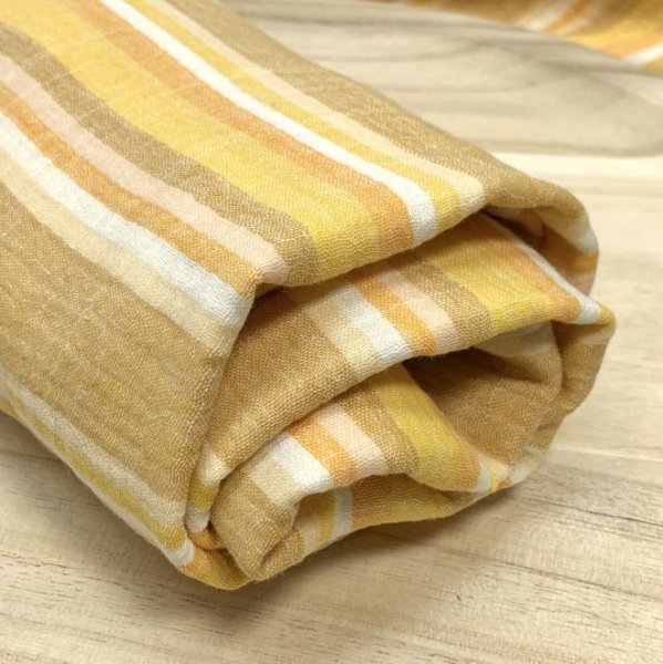 Musselin - Sanded Stripes - ocre