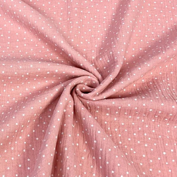 Musselin - little Dots - rose