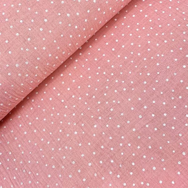 Musselin - little Dots - rose