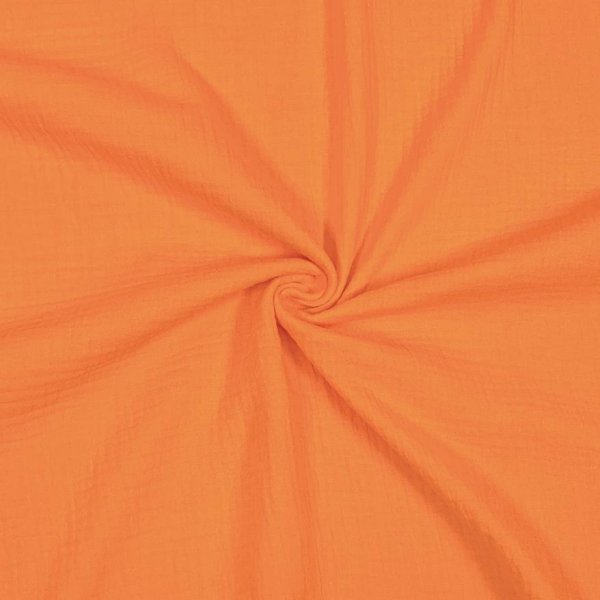 Musselin - uni - orange neon