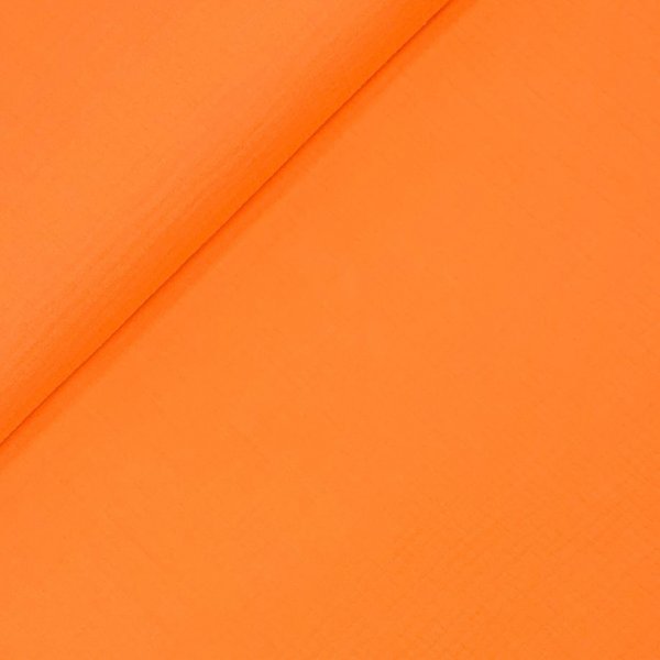 Musselin - uni - orange neon