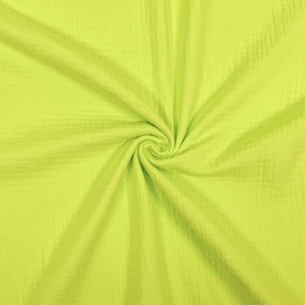 Musselin - uni - yellow neon