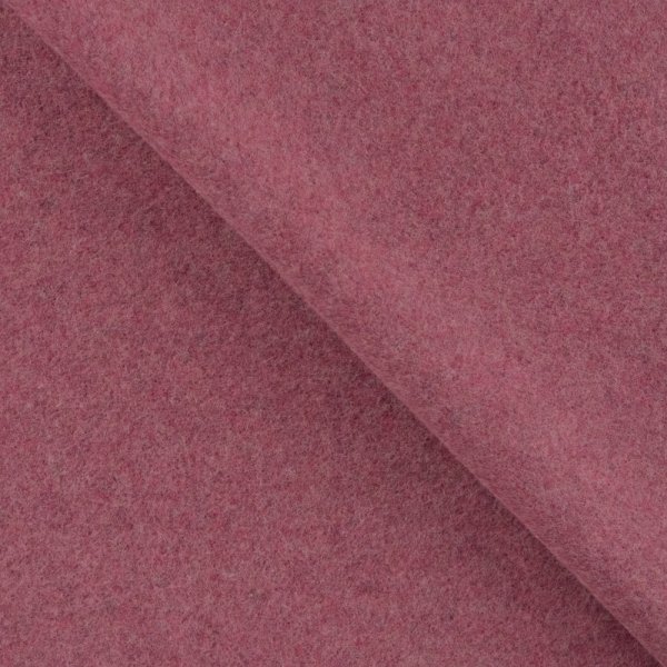 Bio Baumwoll Fleece - uni - bordeaux melange