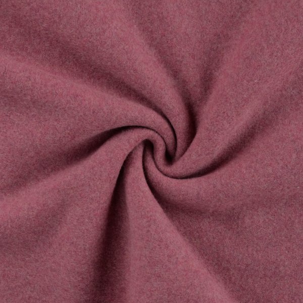 Bio Baumwoll Fleece - uni - bordeaux melange