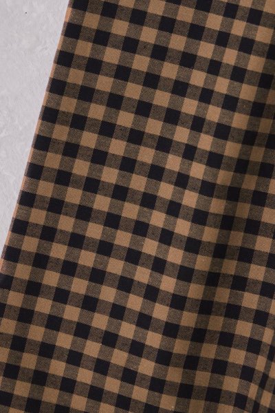 Bio Baumwoll Oxford - Gingham - black/camel - Mind the Maker