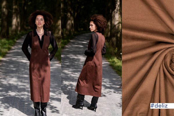 Baumwoll Twill - uni - dark brown - Fibremood No. 30