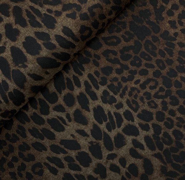 Hosenstoff Viskosestretch - Ponti roma - animal print brown