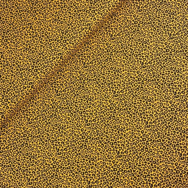 Baumwoll Popeline - Leopard - ochre