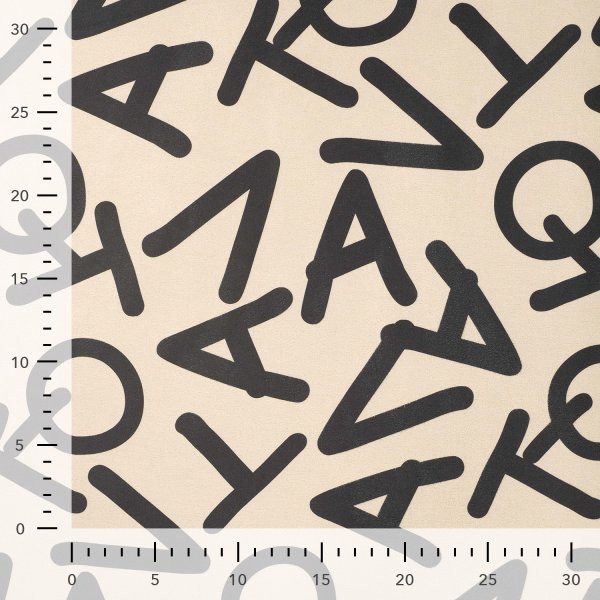 Scuba - Alphabet - dark grey/sand