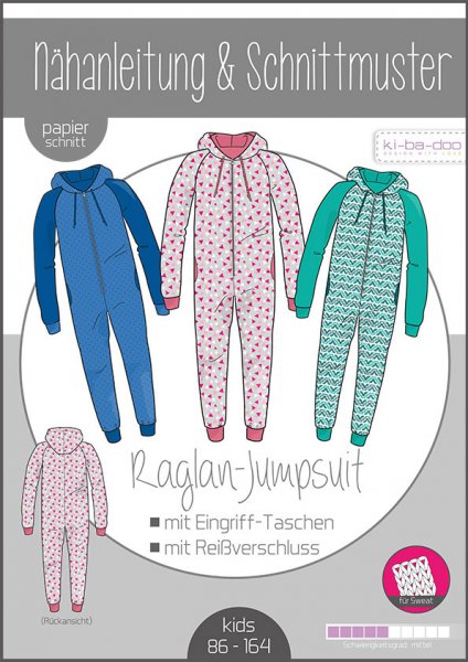 Papierschnittmuster - Raglan Jumpsuit - Kinder - Kibadoo