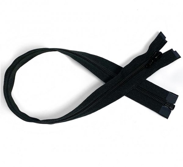 Reißverschluss - teilbar - 60 cm - black - YKK