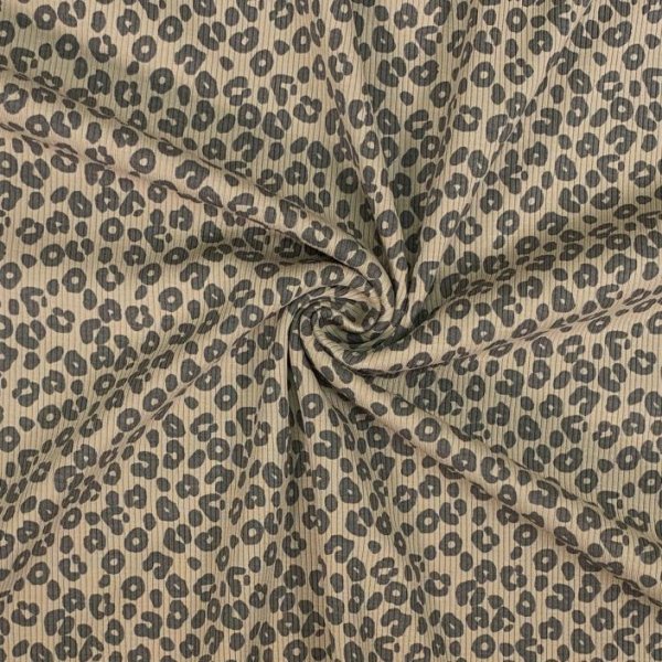 Ripp Jersey - Leopard - beige