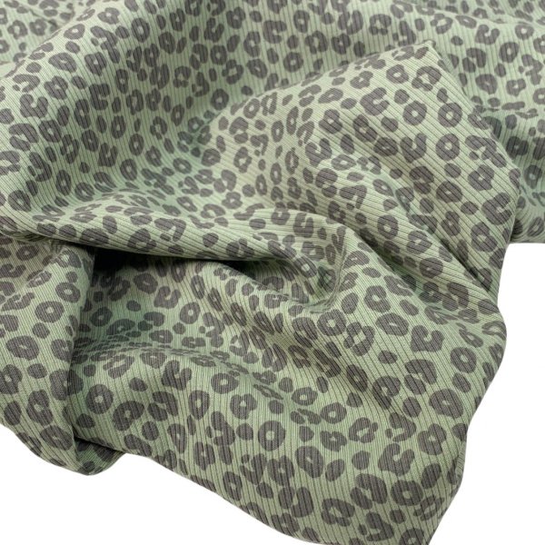 Ripp Jersey - Leopard - dusty green