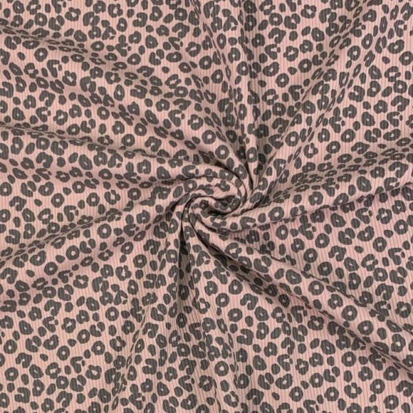 Ripp Jersey - Leopard - nude rosa