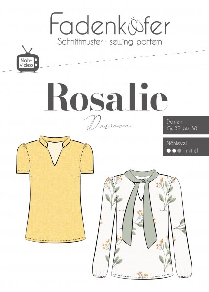 Papierschnittmuster - Schluppenbluse Rosalie - Damen - Fadenkäfer