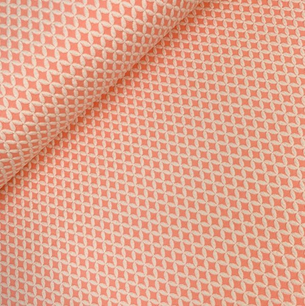 RESTSTÜCK 1,10m !!! - Bio Jacquard Jersey - 3D Shippou Knit - meringa/nude - Sakura - Hamburger Liebe - Albstoffe