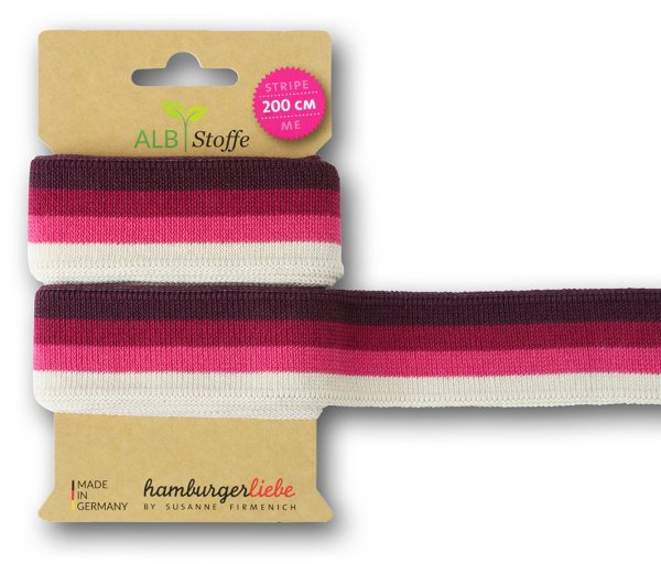 Bio Stripe - College - Col. 109 - Only You - Hamburger Liebe - Albstoffe