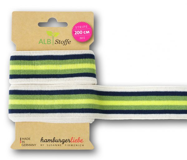 Bio Stripe - College - Col. 111 - Only You - Hamburger Liebe - Albstoffe