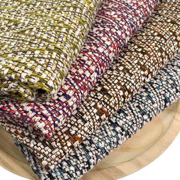 Struktur Jacquard Mantelstoff - Kenzie - khaki/rost