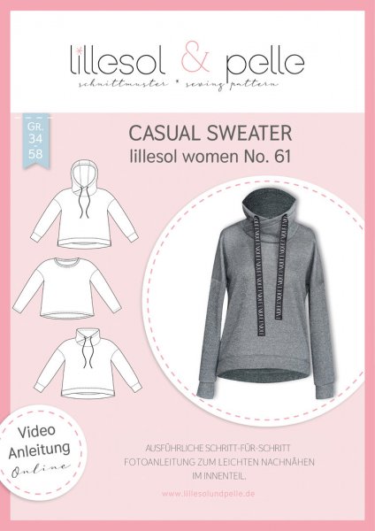 Papierschnittmuster - Casual Sweater No. 61 - Damen - Lillesol & Pelle