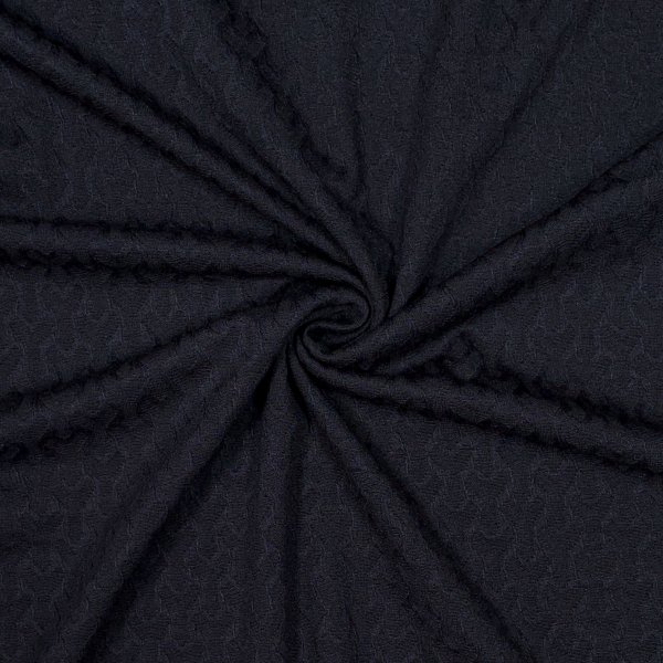 Viskose Jacquard Jersey - Rhombus - schwarz