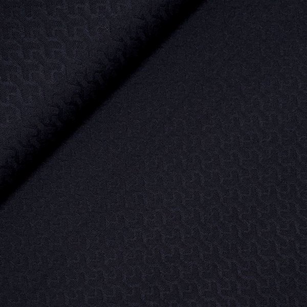 Viskose Jacquard Jersey - Rhombus - schwarz