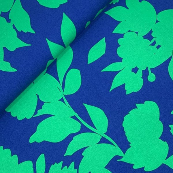 Viskose - Kalea Flower - blue/green