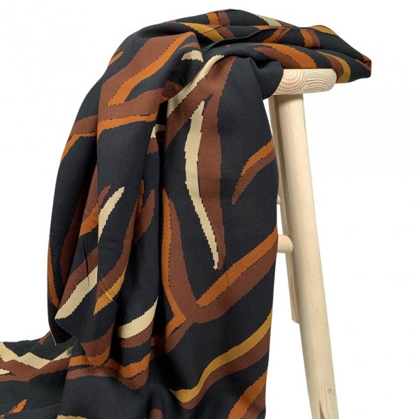 Viskose - Stripes Art - black/brown