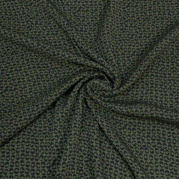 Viskose - Broken Dots - khaki