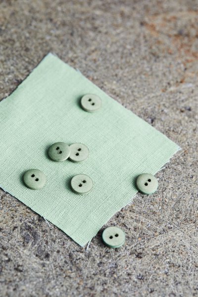 Knopf Cotton - Curb - 11mm - sage green - Mind the Maker