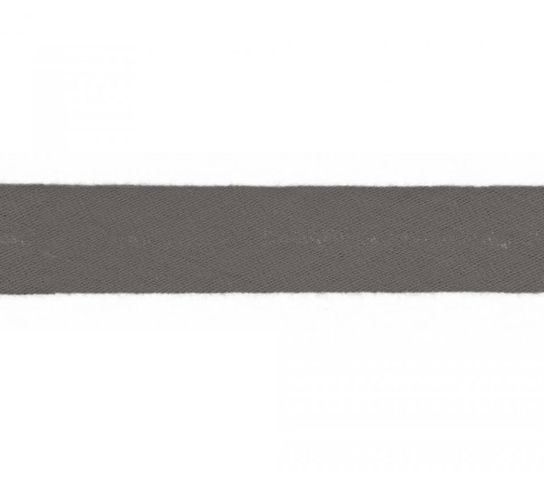 Schrägband - Musselin - 20mm - dark grey