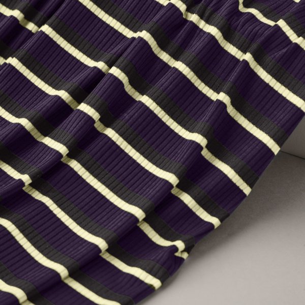 Derby Stripe Jersey mit TENCEL™Modal - purple night - MeetMilk