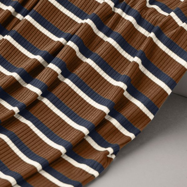 Derby Stripe Jersey mit TENCEL™Modal - pecan - MeetMilk