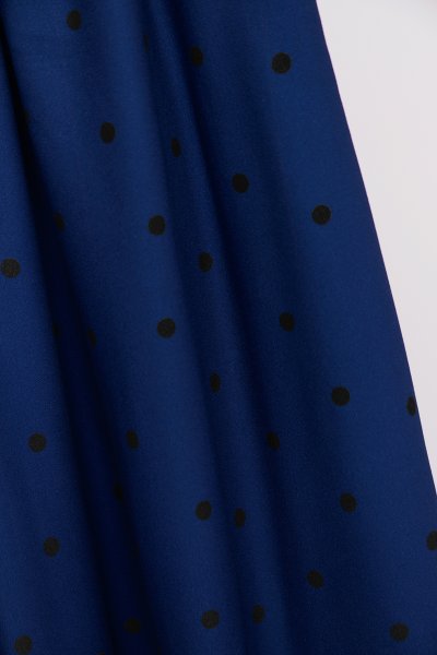 Viskose Crepe mit LENZING™ ECOVERO™ Fasern - Jolly Dots - cobalt blue - Mind the Maker