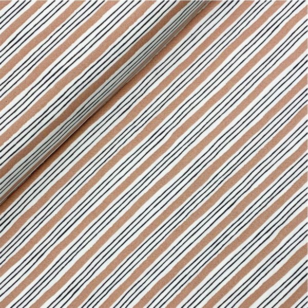 Baumwolle - Painterly Stripes - french rose - Wallflower - Cotton and Steel