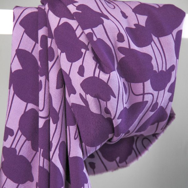 Crepe Viskose mit LENZING™ ECOVERO™ Fasern - Poppy Shade - lilac - meetMilk