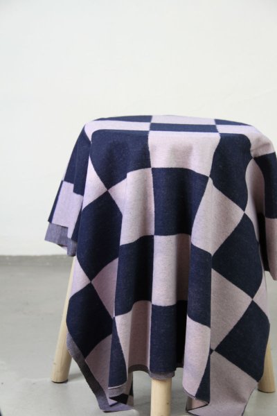 Bio Jacquard - Square Knit - indigo night/lilac - Mind the Maker