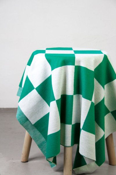 Bio Jacquard - Square Knit - jolly green/creamy white - Mind the Maker