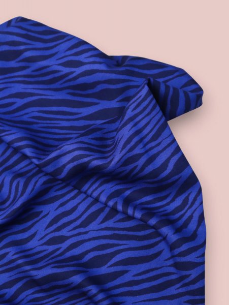 Viskose mit LENZING™ ECOVERO™ Fasern - Zebra - cobalt blue/indigo night - Mind the Maker