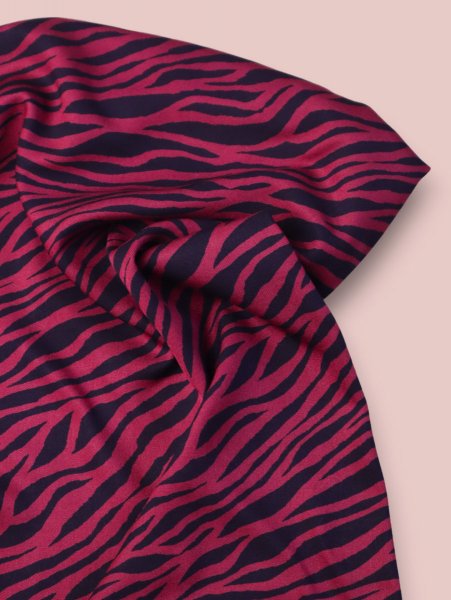 Viskose mit LENZING™ ECOVERO™ Fasern - Zebra - fuchsia/indigo night - Mind the Maker