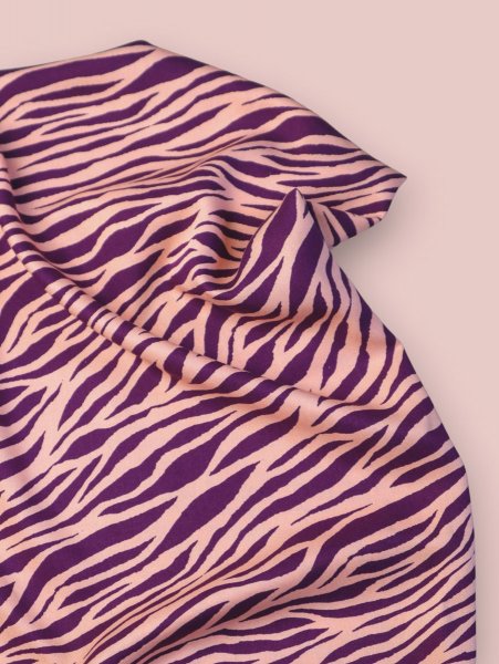 Viskose mit LENZING™ ECOVERO™ Fasern - Zebra - peach/plum - Mind the Maker